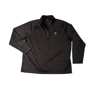 G/Fore mens XL charcoal gray 1/4 zip performance golf sweater EUC